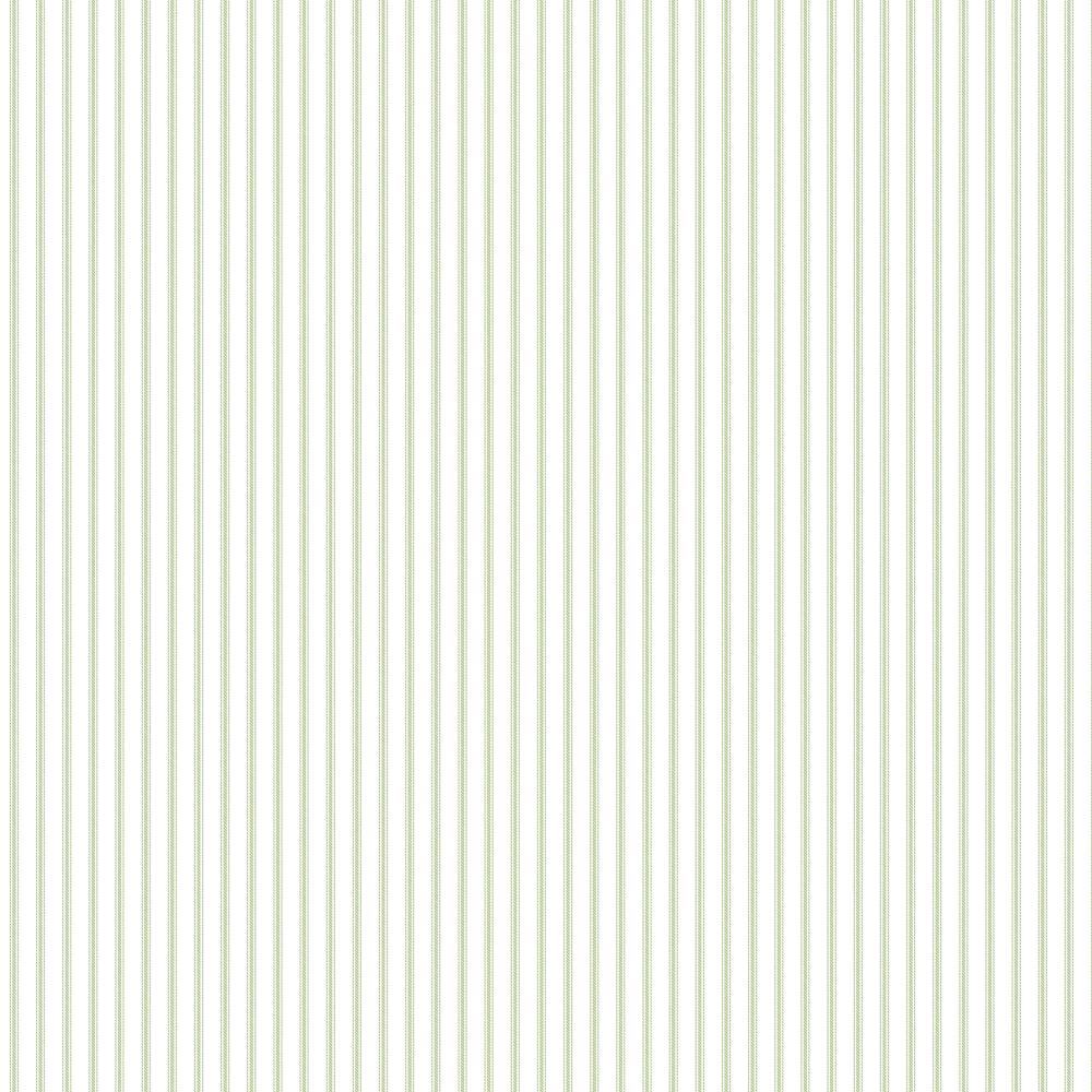 Patton Wallcoverings PF38146 Pretty Florals Tailored Stripe Positive Wallpaper in Lime Green